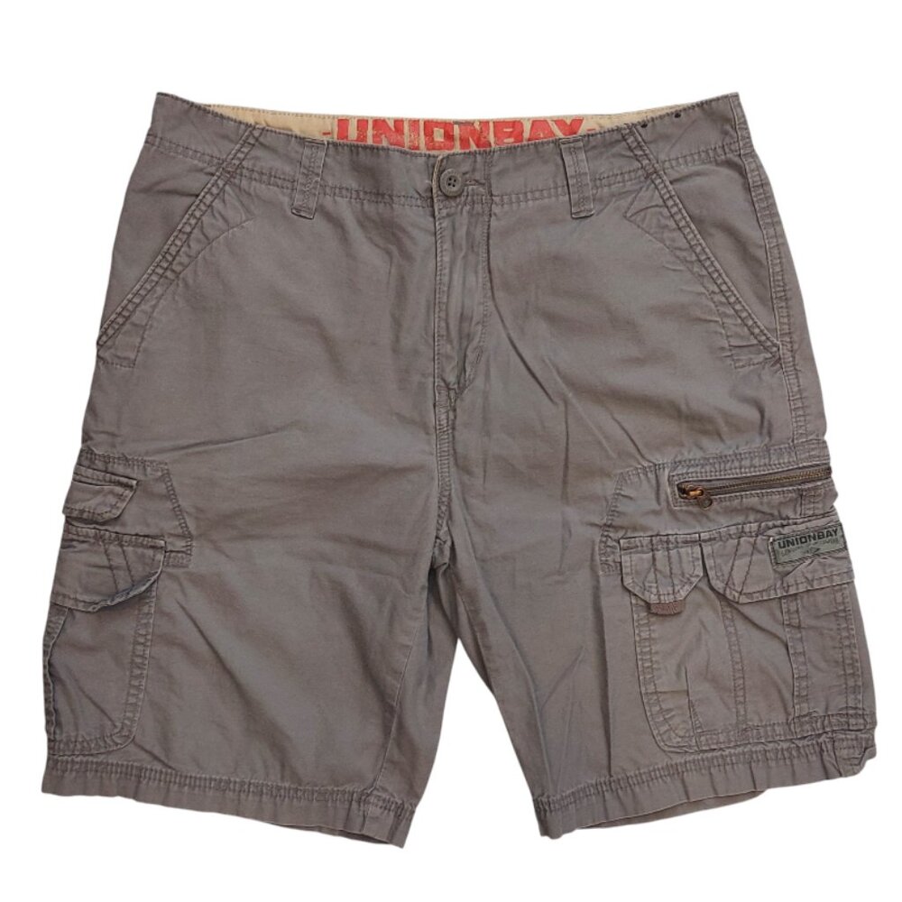 UNIONBAY CARGO SHORTS (34 / GRAY)